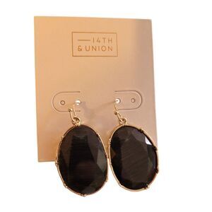 14th & Union Black and Gold Earrings